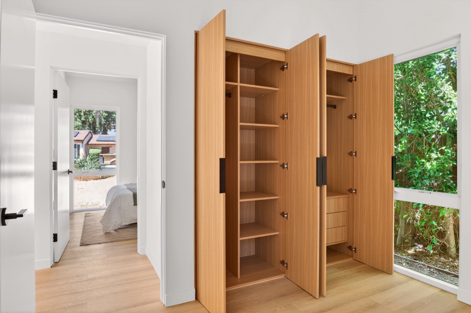 Model 2 closet and hallway