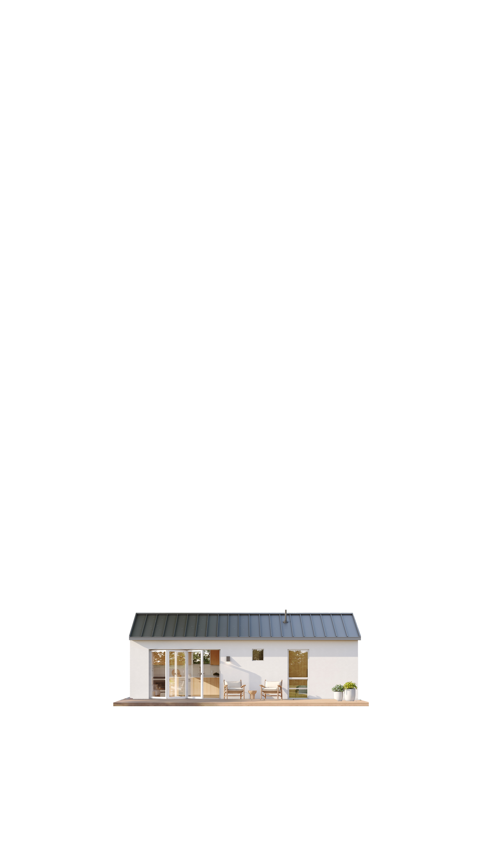 Buildoly Model 2 ADU exterior, Luxe finish